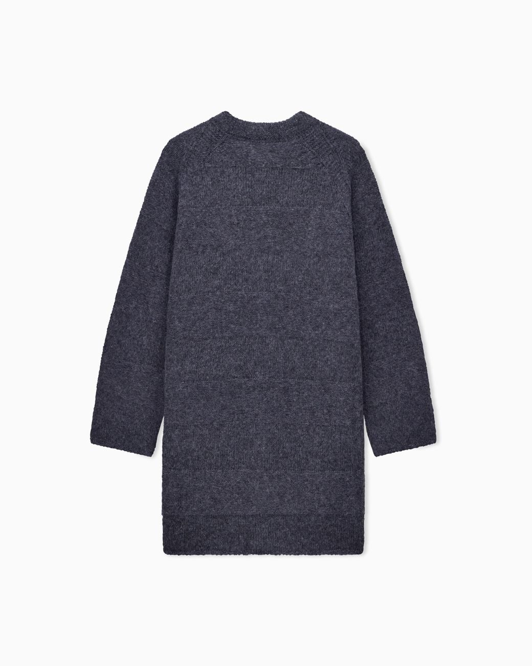 Emporio Armani Blue Long Raglan Sleeve Crewneck Cardigan