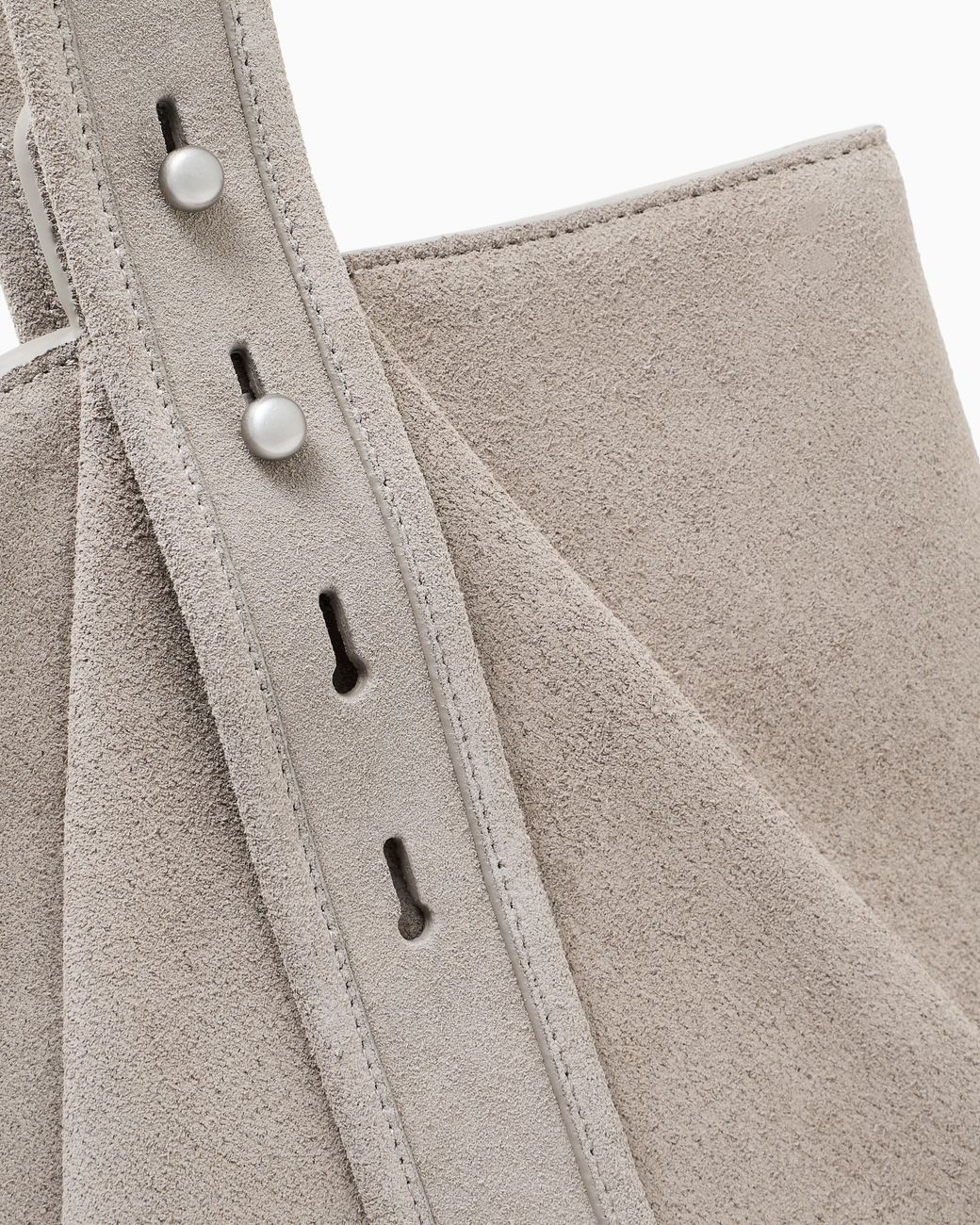 Emporio Armani Natural Suede Shoulder Bag With An Adjustable Strap And Metal Studs