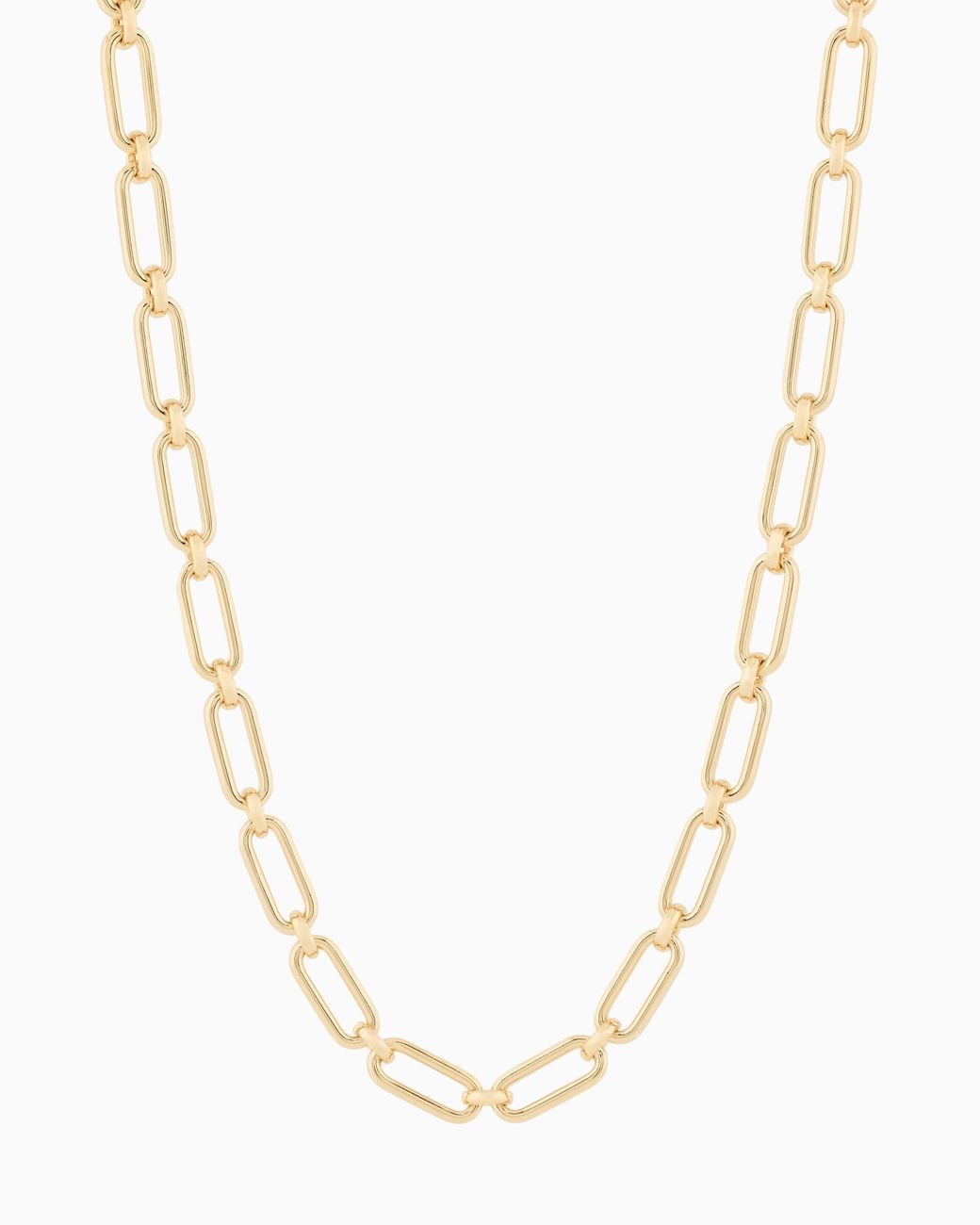 Emporio Armani Metallic Tone Brass Chain Necklace
