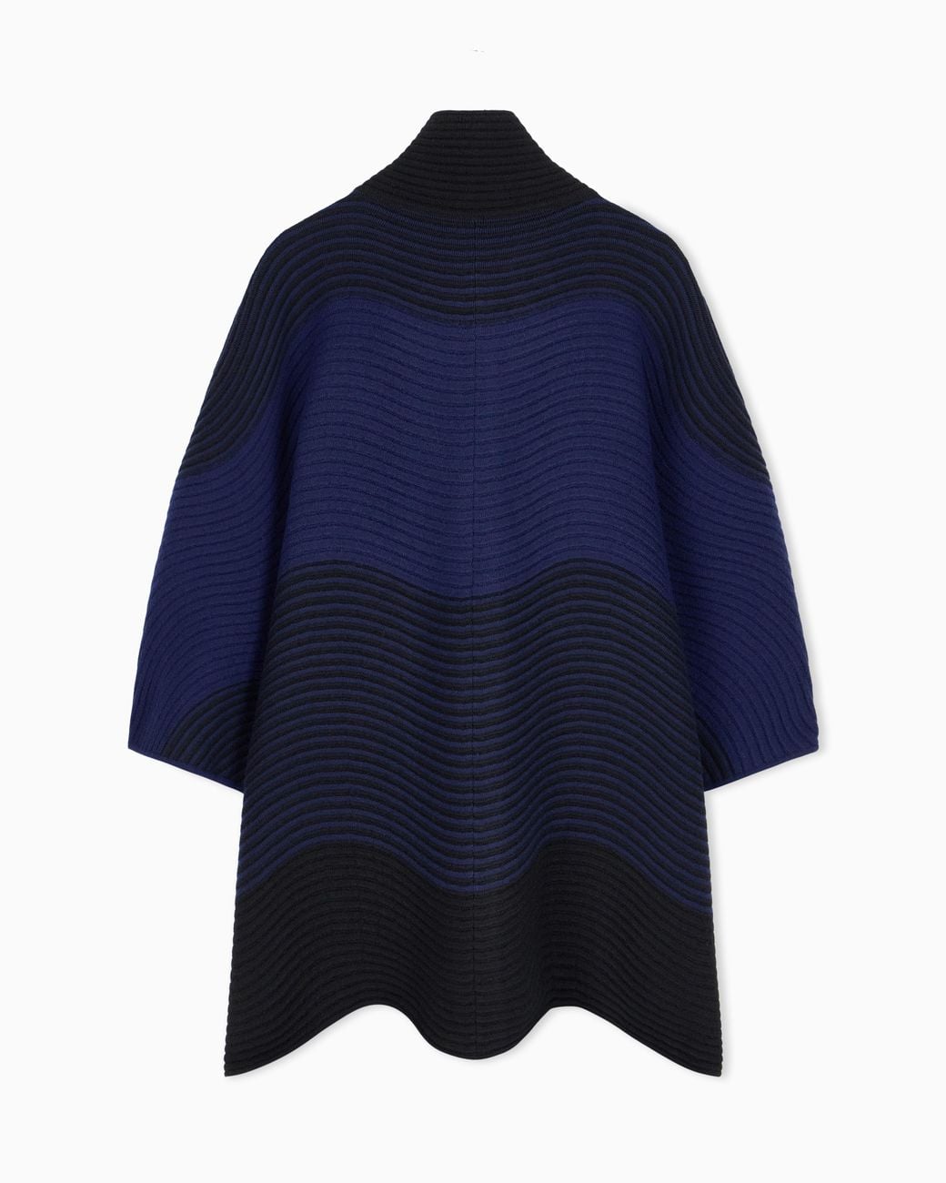 Emporio Armani Blue High Neck Cape