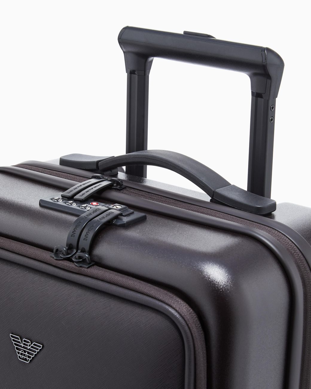 Emporio Armani Blue Abs Carry-On Case With Saffiano Detail And Eagle Plate for men
