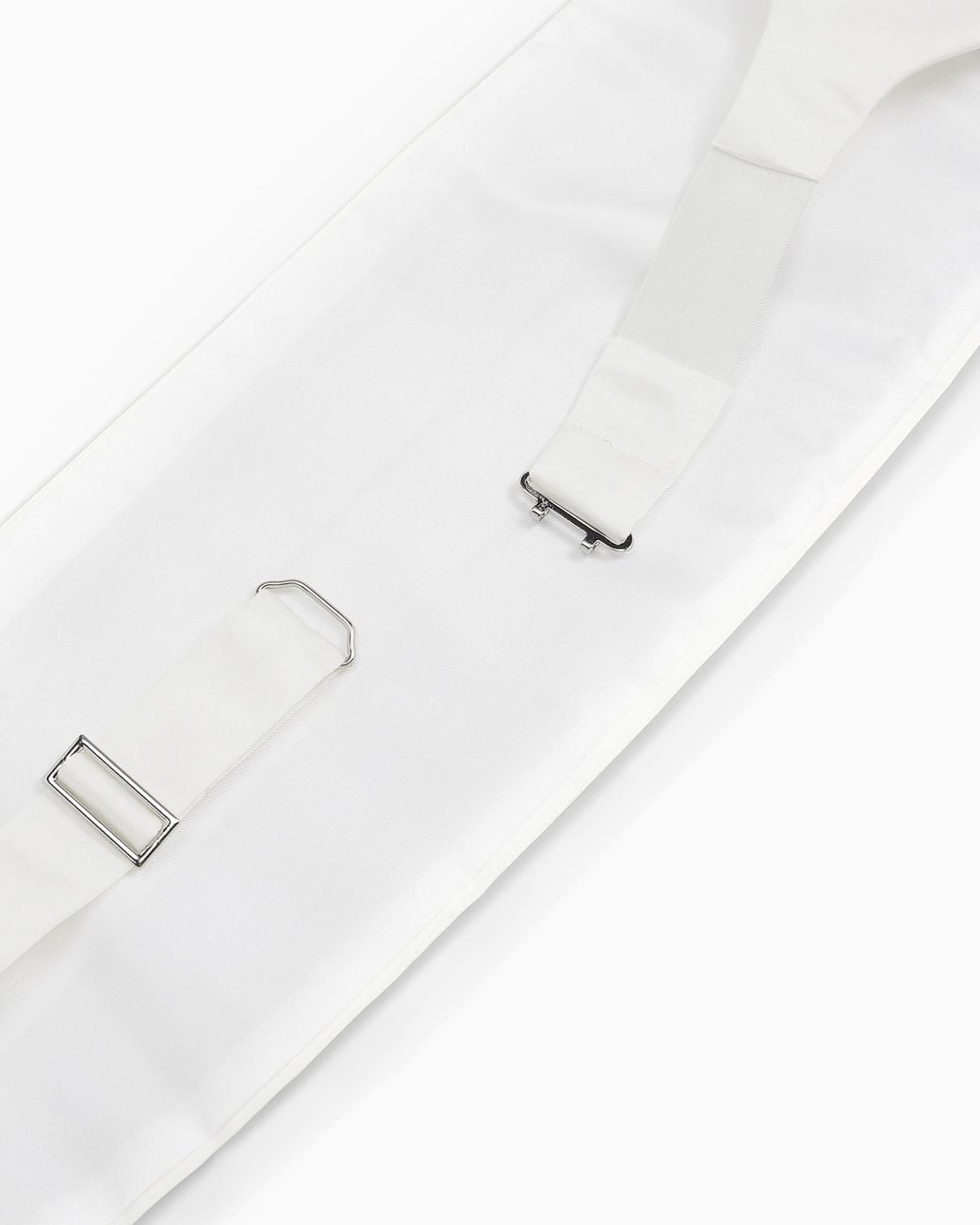 Emporio Armani White Pure Silk Tuxedo Band for men