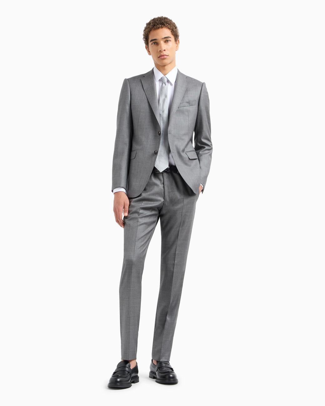 Emporio Armani Gray Single Breasted Suit for men