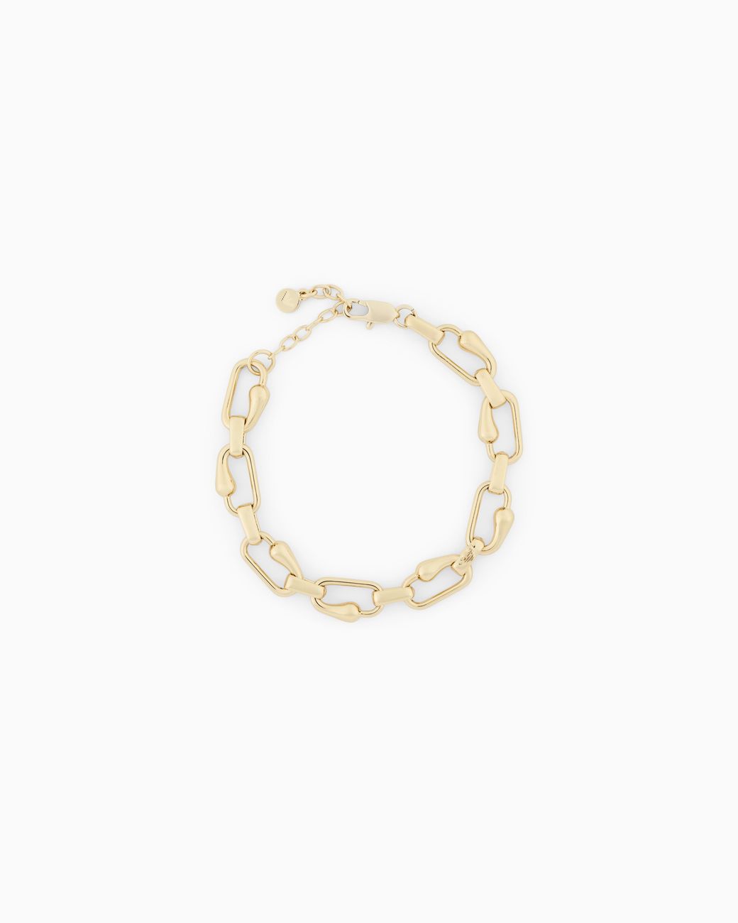 Emporio Armani White Tone Brass Chain Bracelet