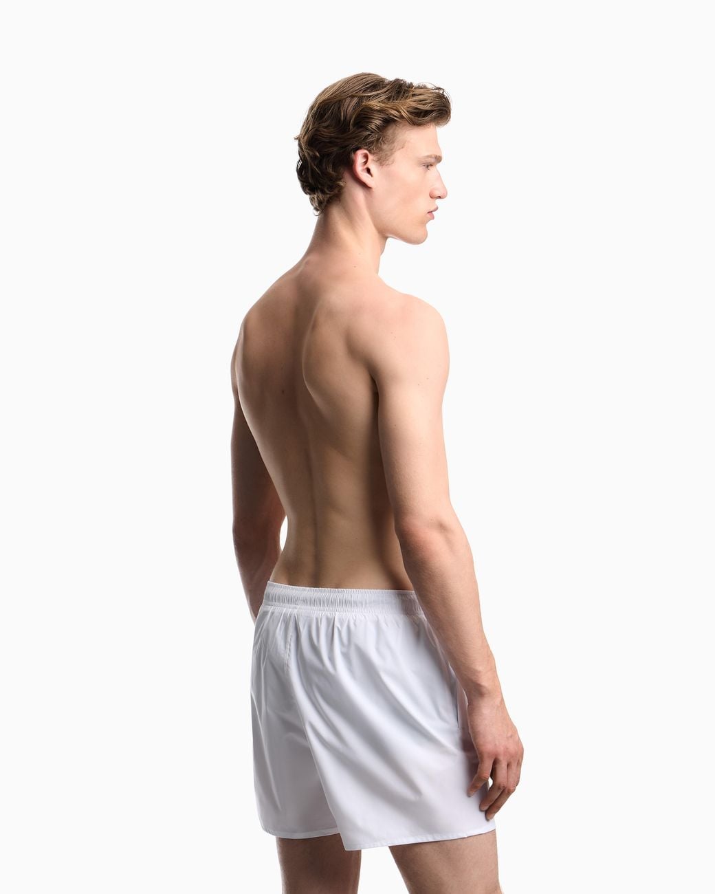 Emporio Armani White Essential Swim Shorts for men