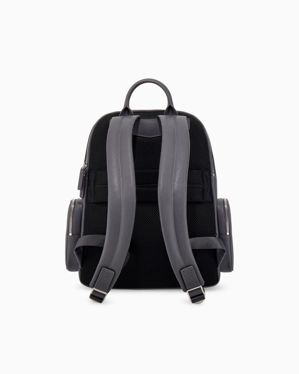 Emporio Armani Gray Backpack With A Metallic Logo And-Tone Zips for men