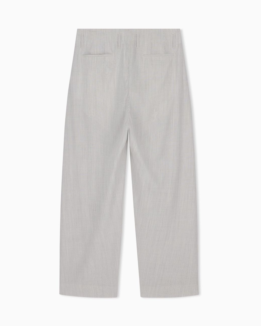 Emporio Armani White Striped Trousers for men