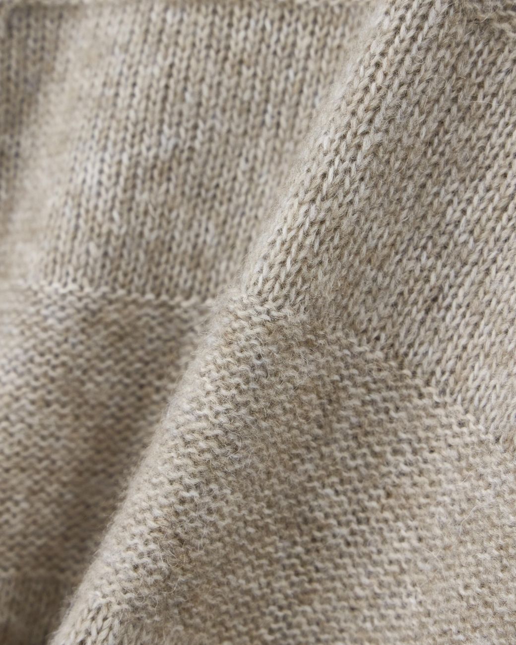 Emporio Armani White High-Neck Plain And Reverse Knit Sweater