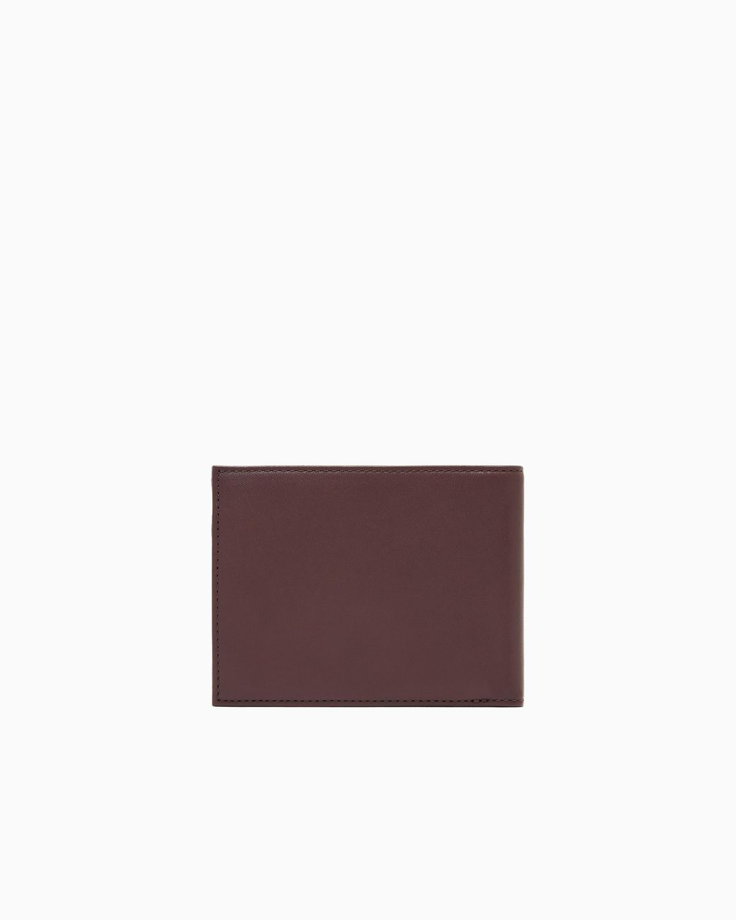 Emporio Armani Purple Leather Bifold Wallet With A Metal Logo And A Coin Pocket for men
