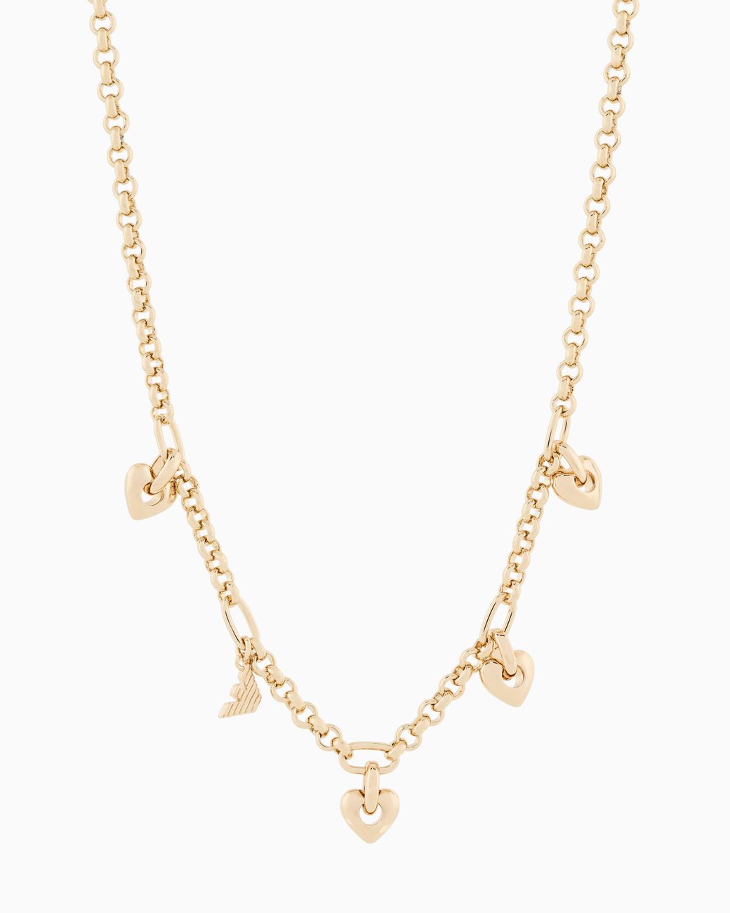 Emporio Armani Metallic Tone Brass Pendant Necklace