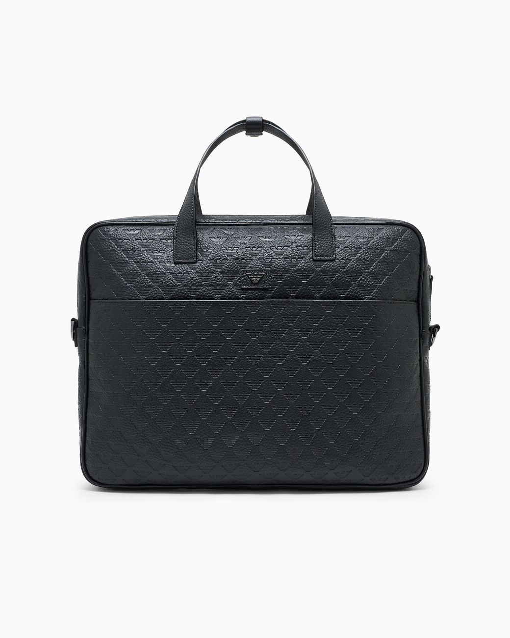 Bolso Business De Piel Con Motivo Integral De Águila En Relieve Emporio Armani de hombre de color Black