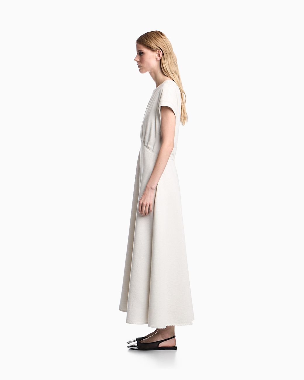 Emporio Armani White Sleeveless Long Dress