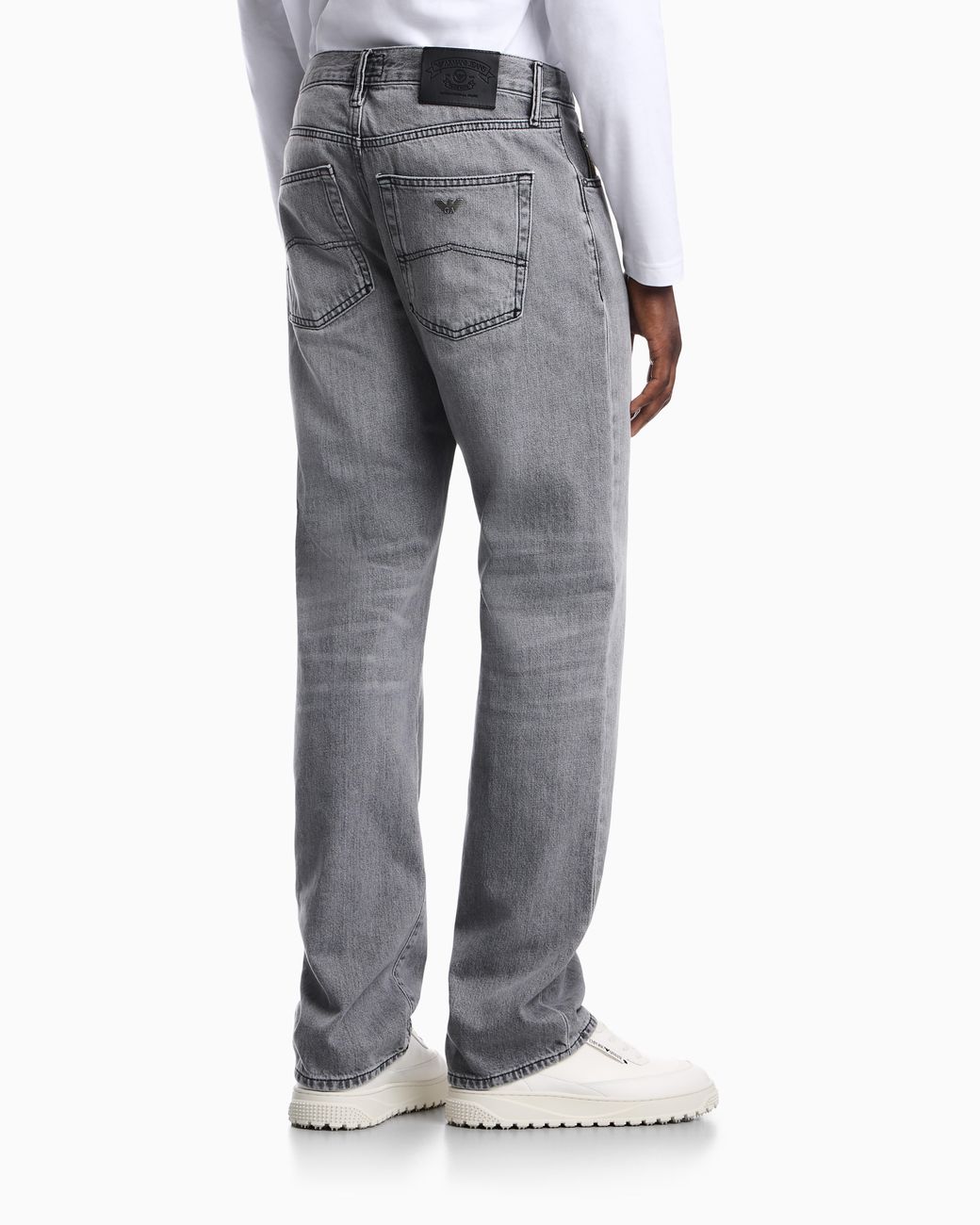 Emporio Armani Gray Five-Pocket Jeans for men