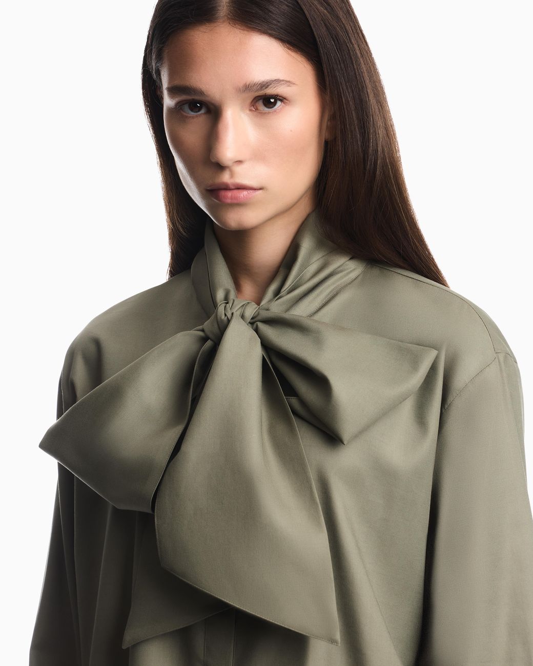 Emporio Armani Green Scarf Collar Shirt Boteh Capsule