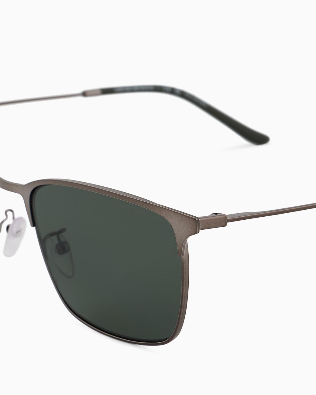 Emporio Armani Green Asian Fit Rectangular Sunglasses for men