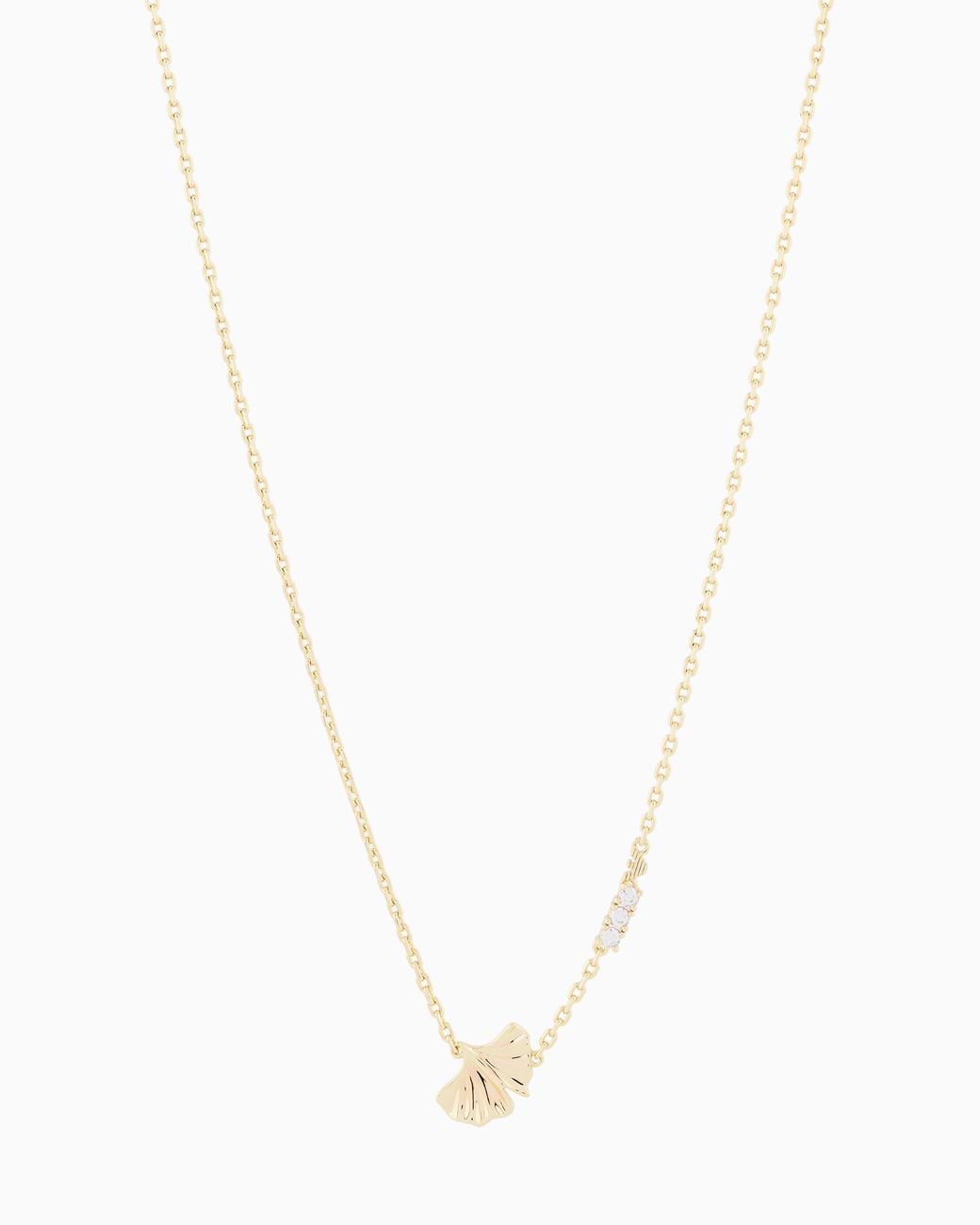 Emporio Armani White Tone Brass Id Necklace