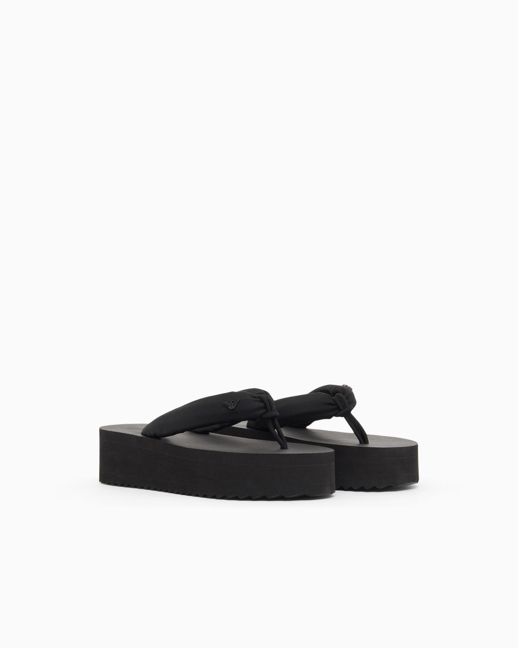 Emporio Armani White Flip-Flops With Rubber Wedge