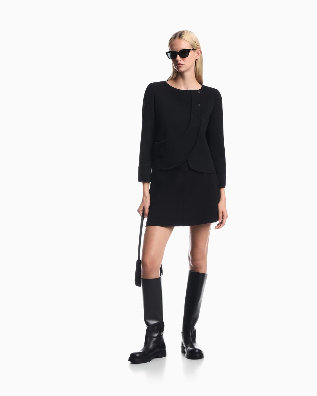 Emporio Armani Black Viscose Skirt