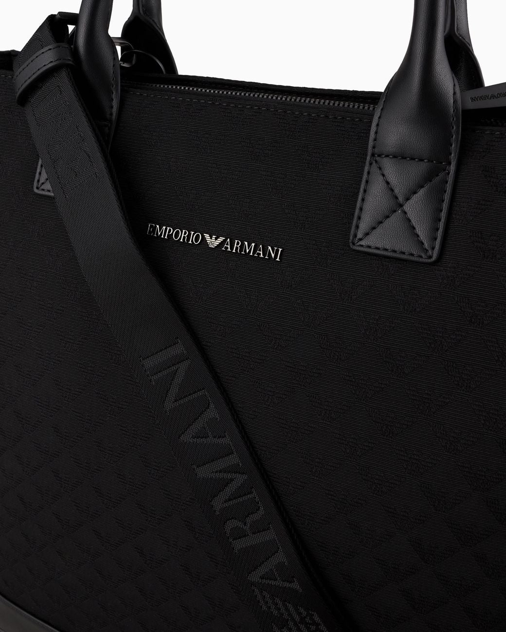 Emporio Armani Black Nylon Tote Bag for men