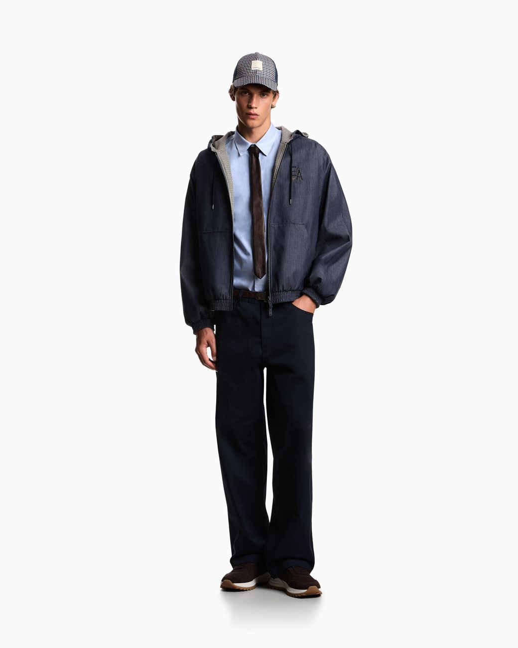 Emporio Armani Blue Five-Pocket Trousers for men