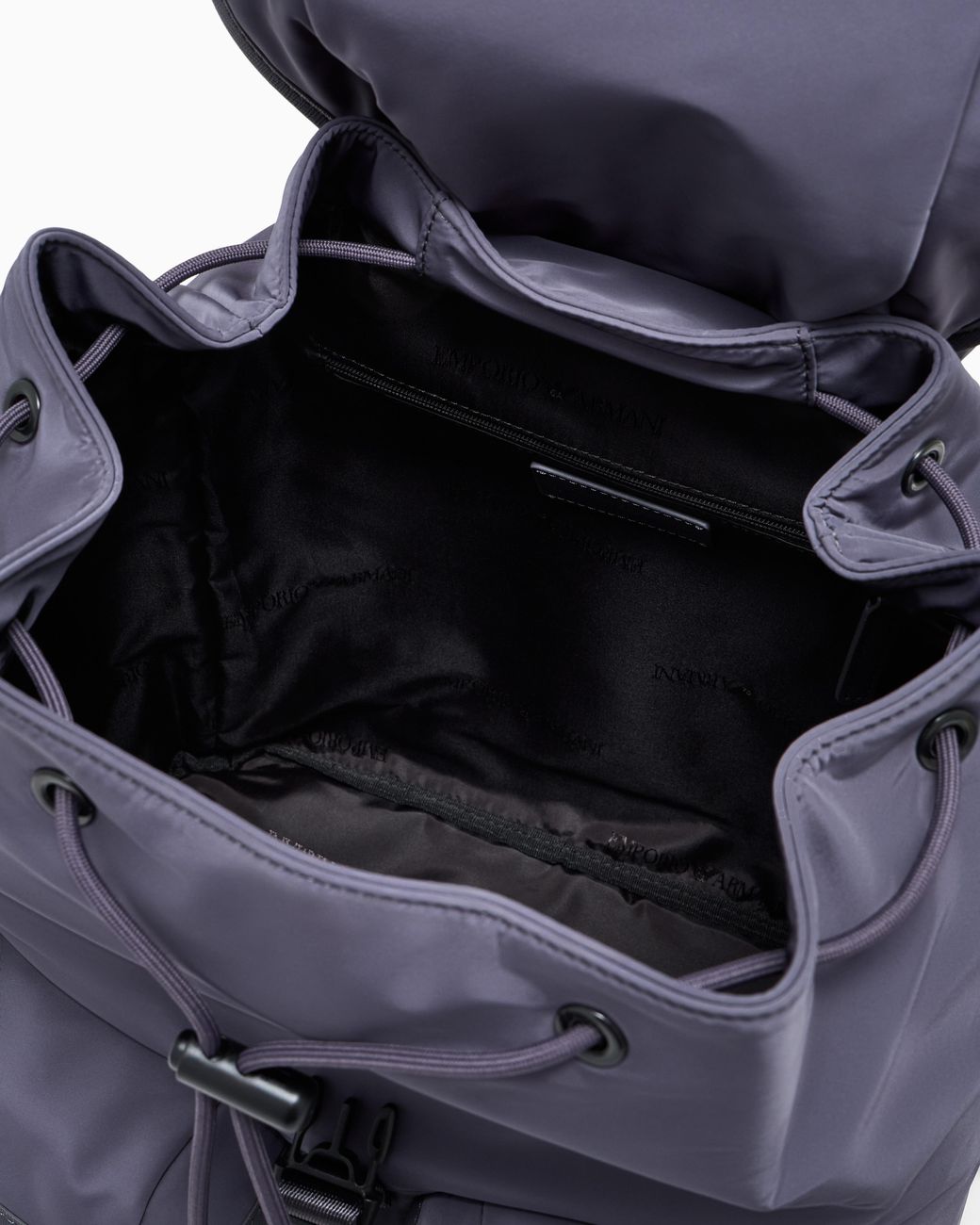 Emporio Armani Blue Backpack With A Metallic Logo Flap And Two Buckle Pockets for men
