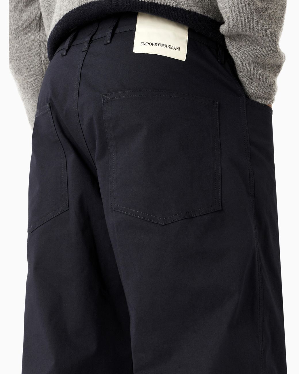Emporio Armani Blue Five-Pocket Trousers for men
