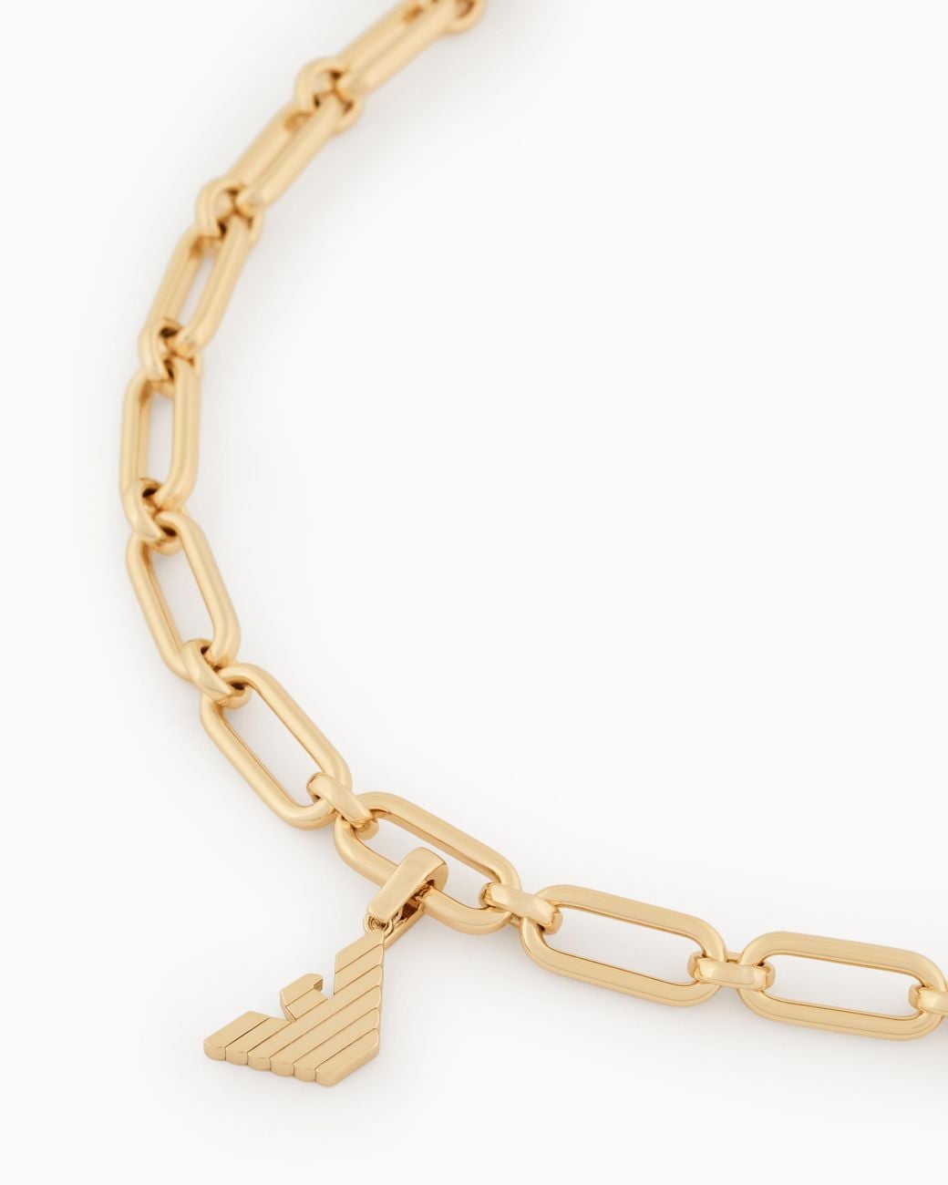 Emporio Armani White Tone Brass Charm