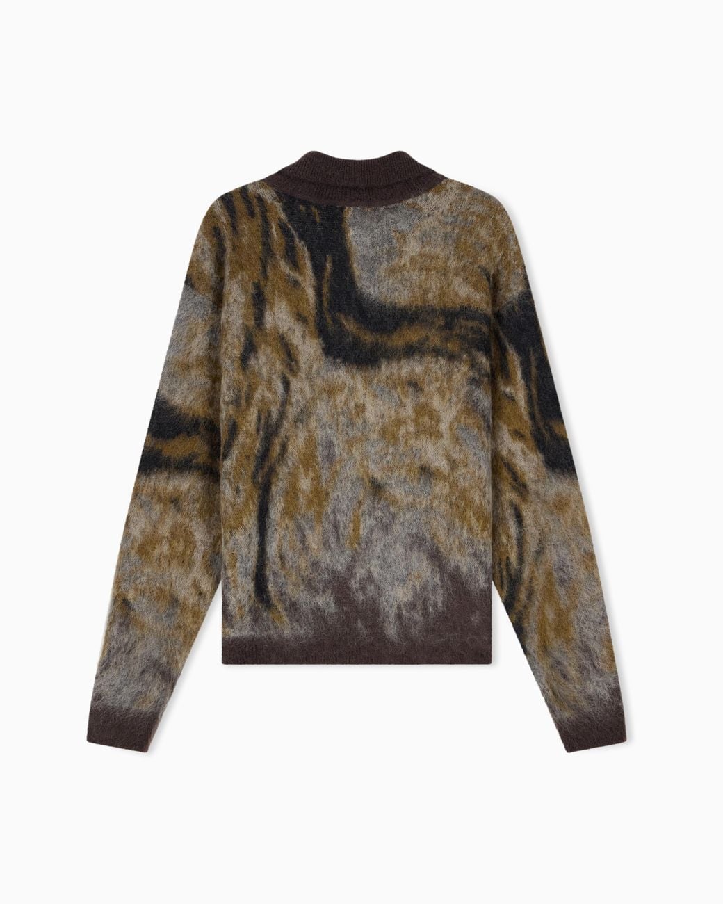 Emporio Armani Green Polo Collar Sweater for men