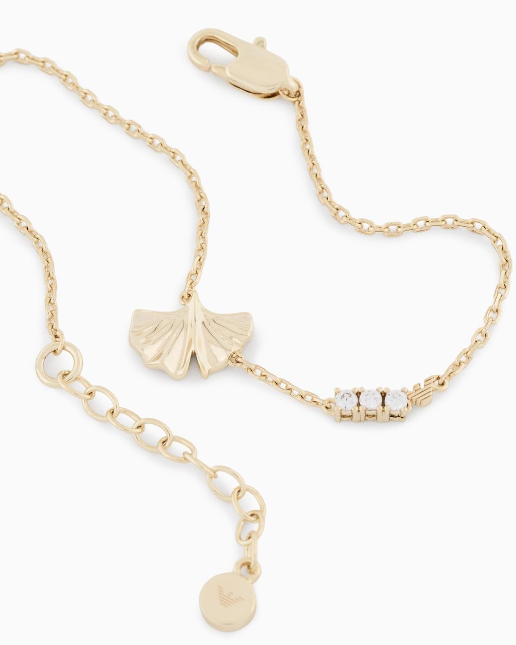 Emporio Armani White Tone Brass Id Bracelet
