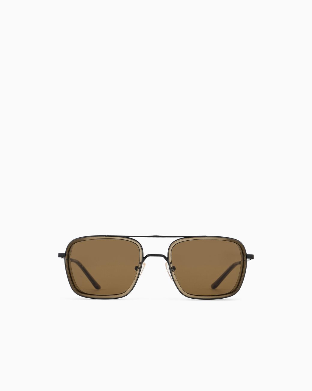 Emporio Armani Gray Square-Shape Sunglasses for men