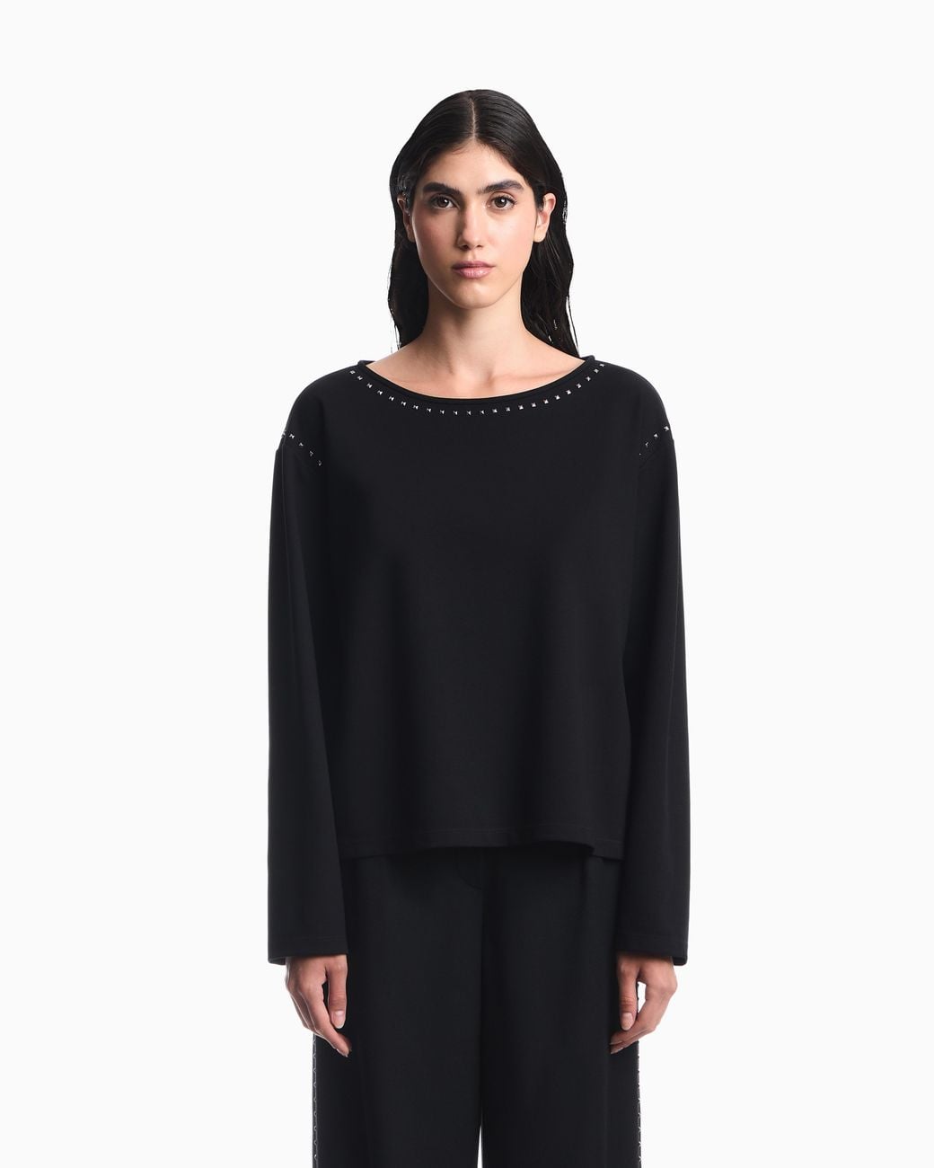 Emporio Armani Blue Punto Milano Sweater