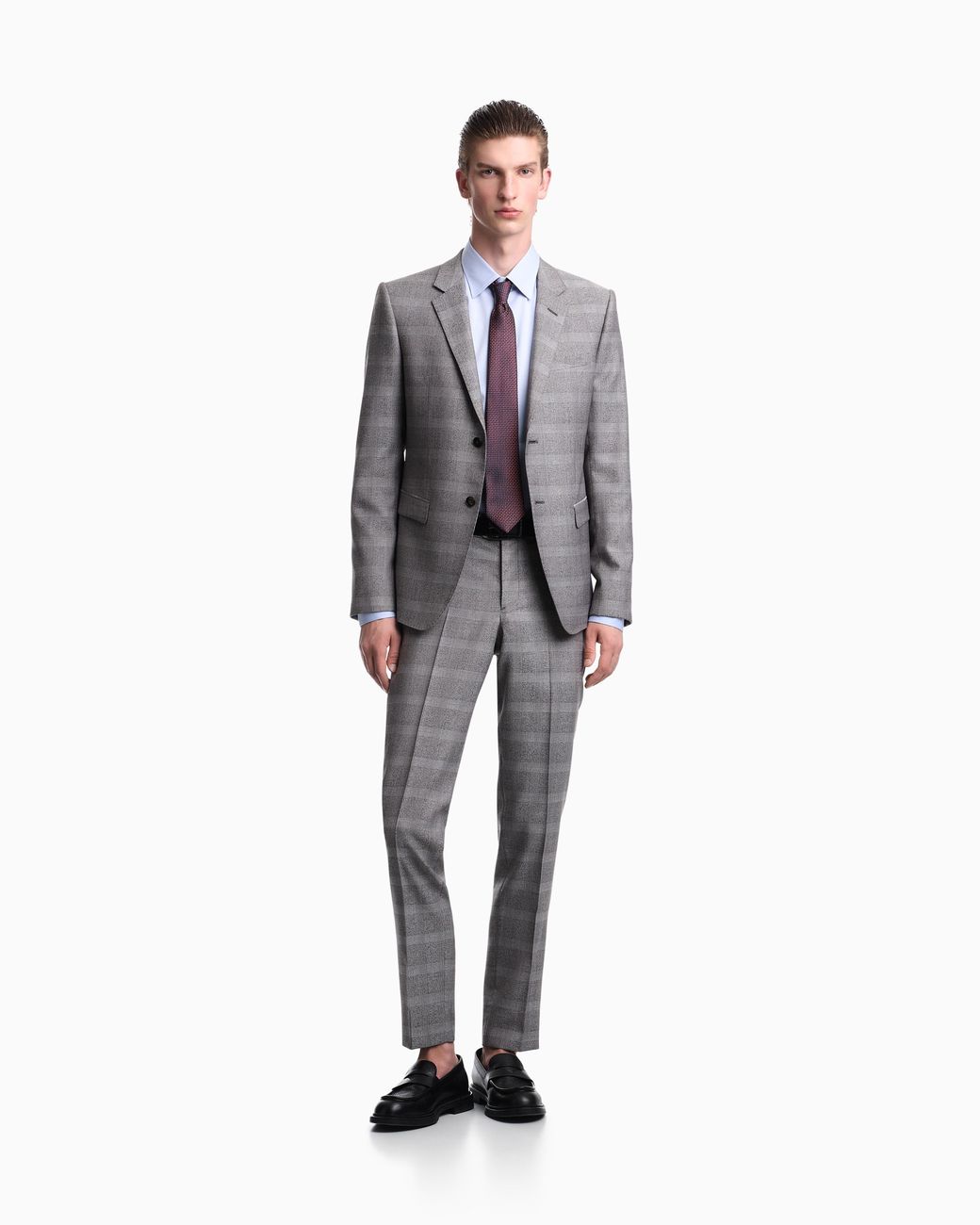 Emporio Armani White Cotton Dress Shirt With A Pointed Collar And Buttoned Cuffs for men