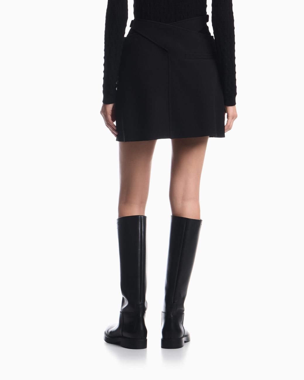 Emporio Armani Black Viscose Skirt