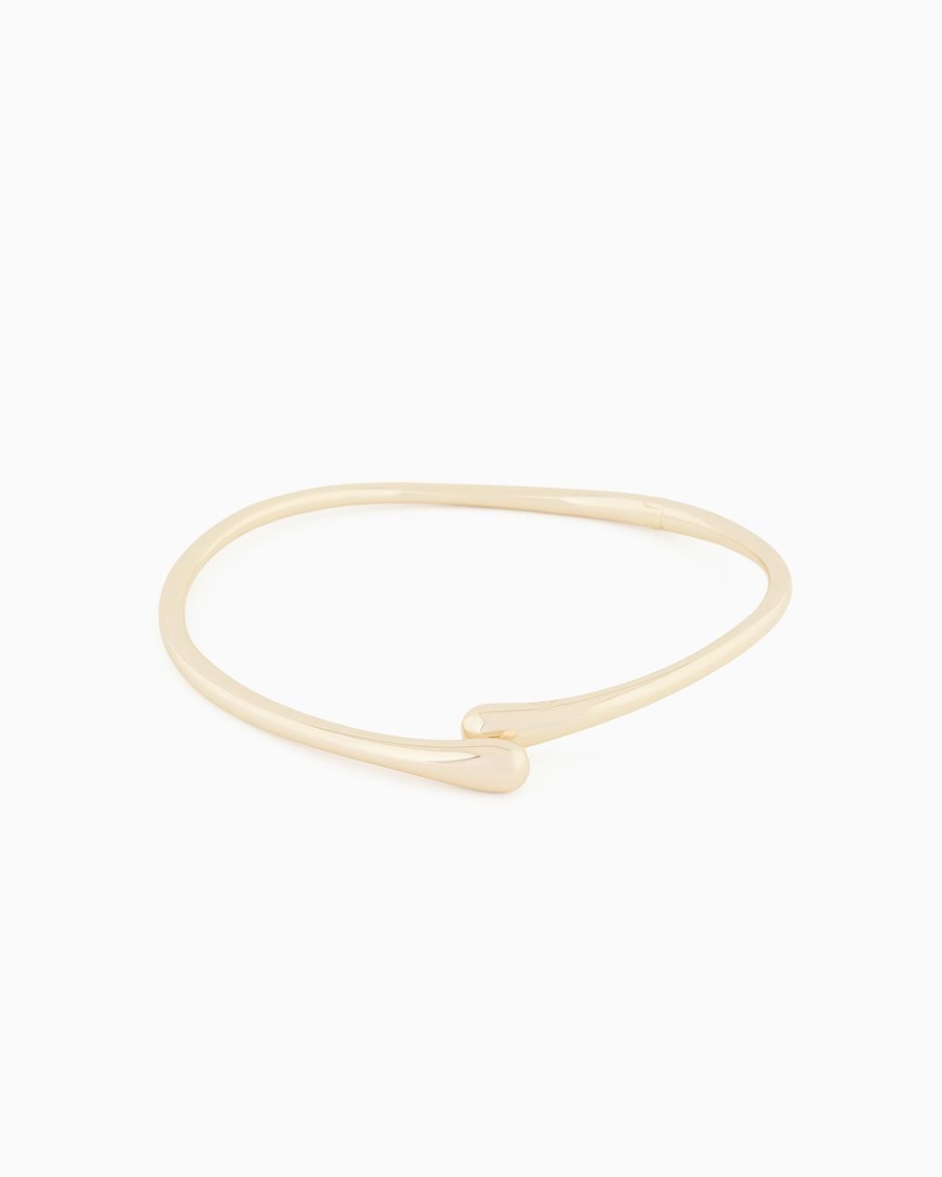 Emporio Armani White Tone Brass Collar Necklace