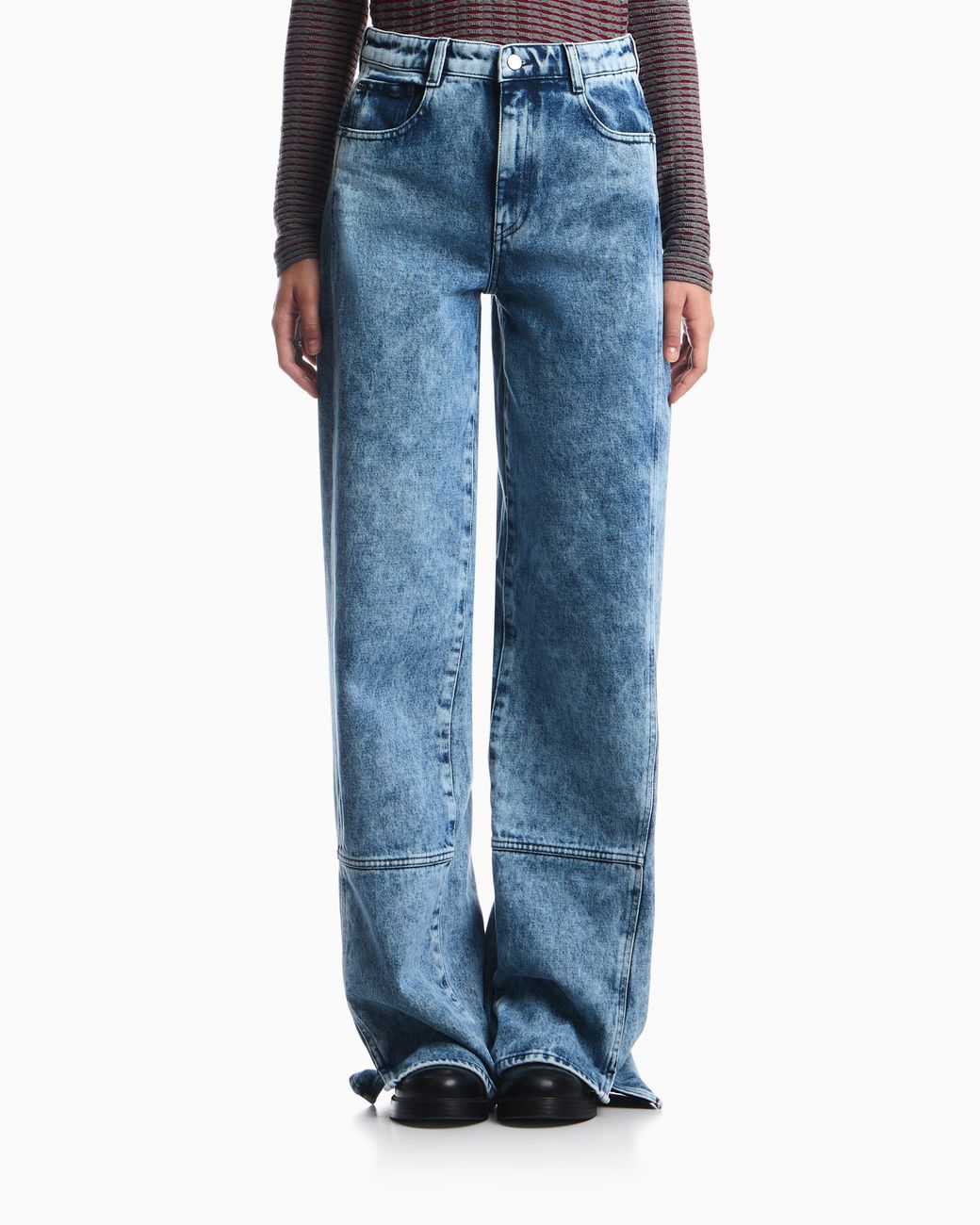 Emporio Armani Blue Relaxed Fit Five-Pocket Pants