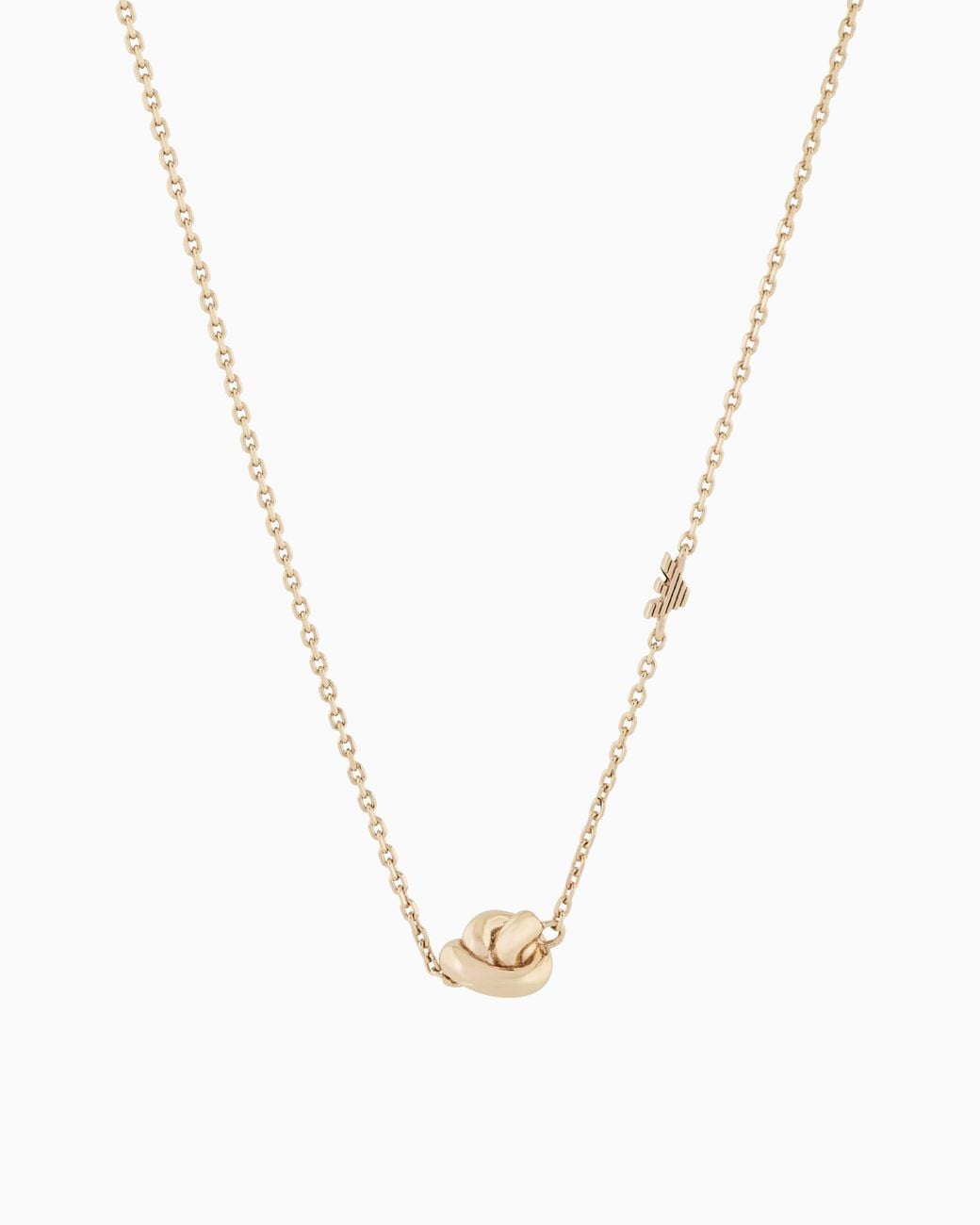 Emporio Armani Metallic Tone Sterling Knot Necklace