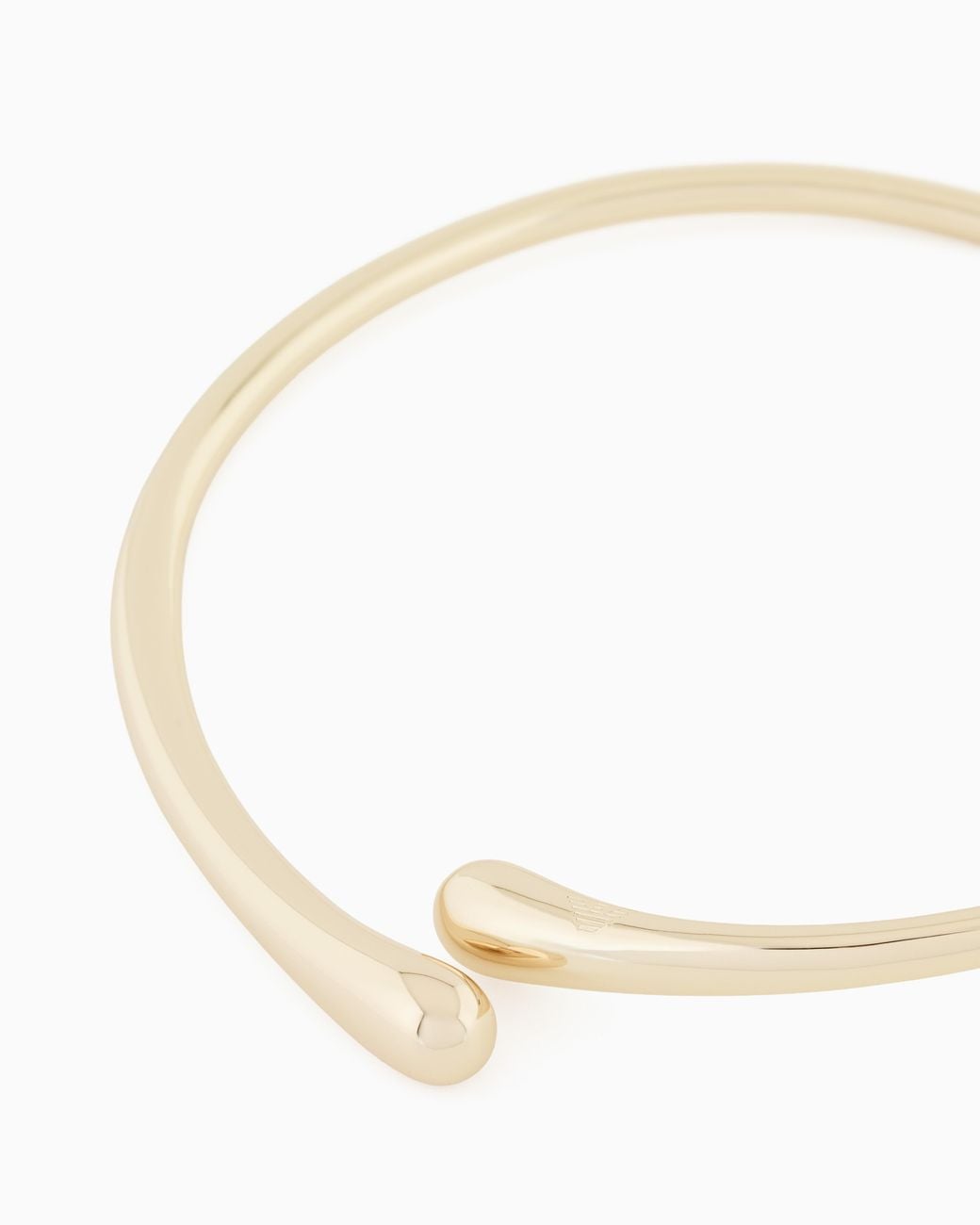 Emporio Armani White Tone Brass Collar Necklace