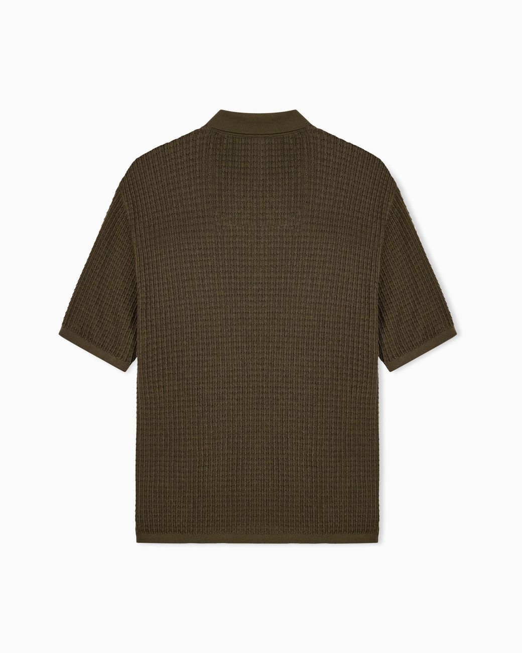 Emporio Armani Green Polo Collar Sweater for men