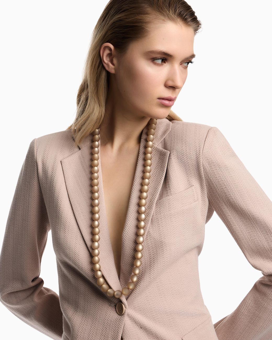 Emporio Armani Metallic Oversized Necklace With Spheres