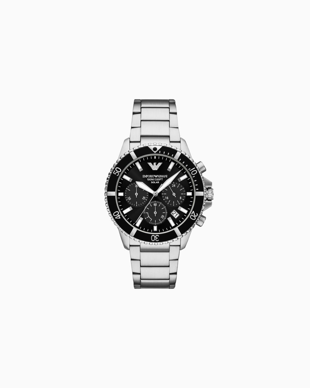Emporio Armani White Steel Strap Watches for men