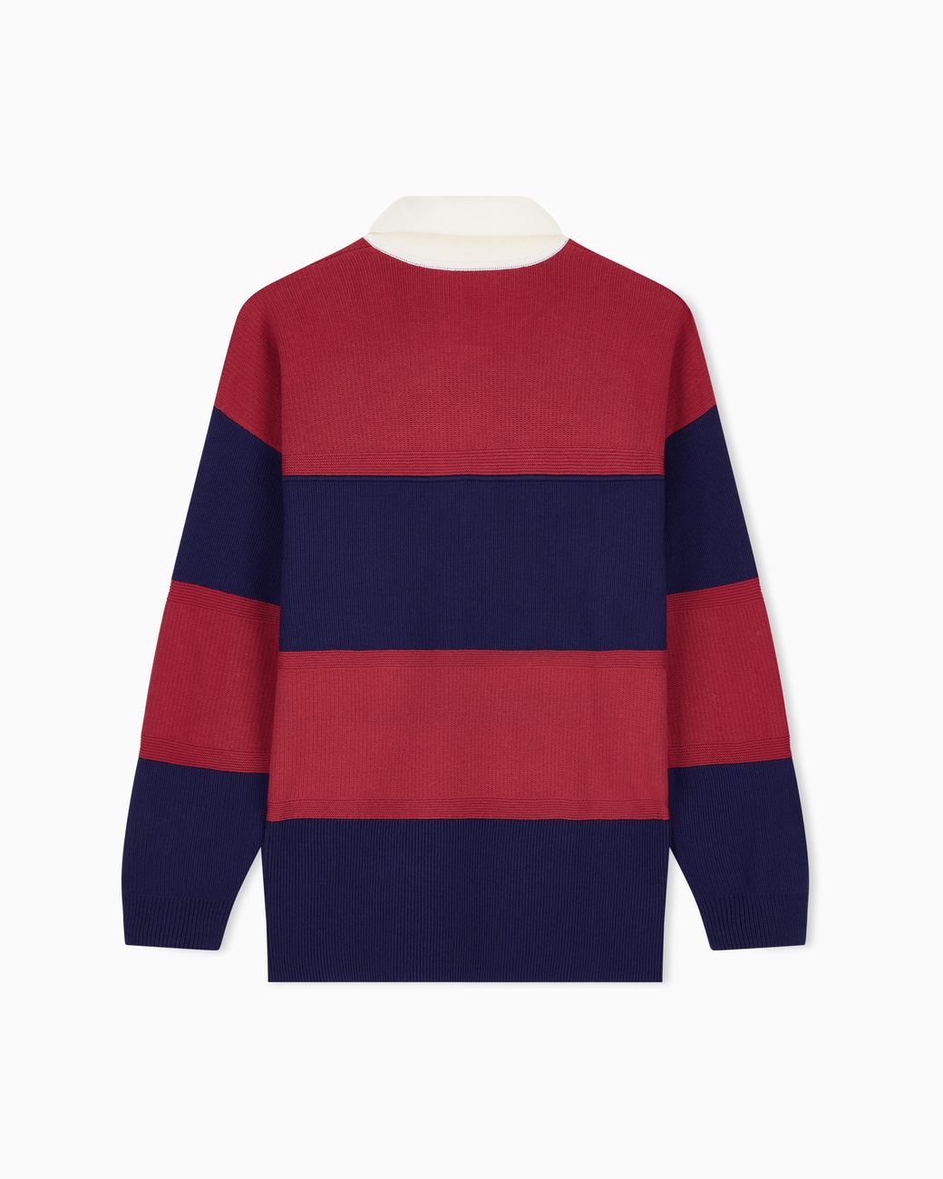 Emporio Armani Red Boteh Capsule Collection Polo-Collar Jumper