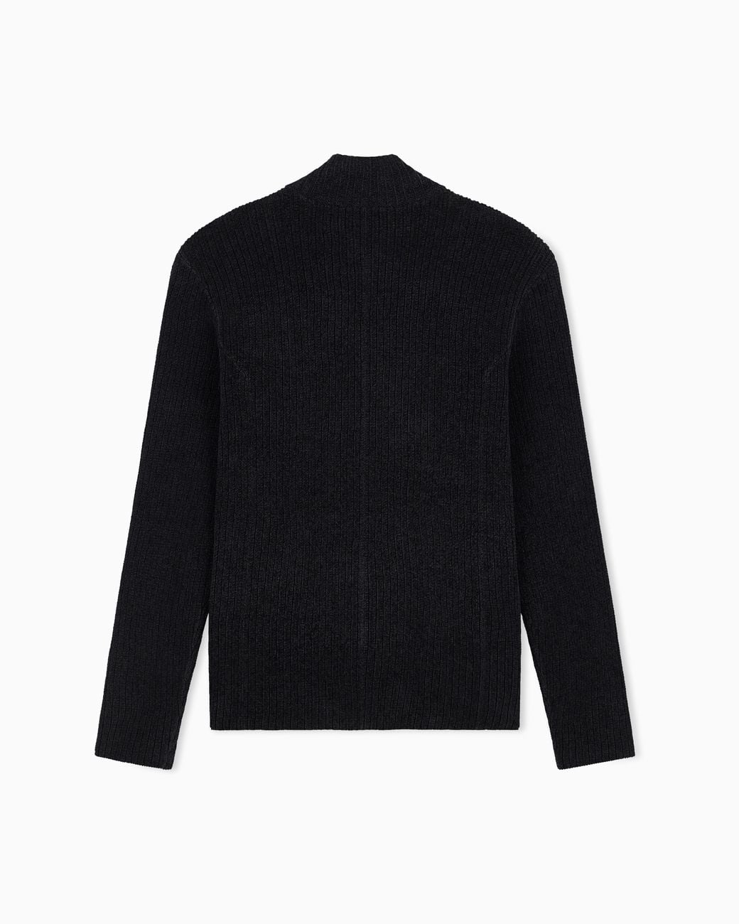 Emporio Armani Blue Signature Capsule Collection Ribbed Knit Jacket With An Off-Centre Fastening for men