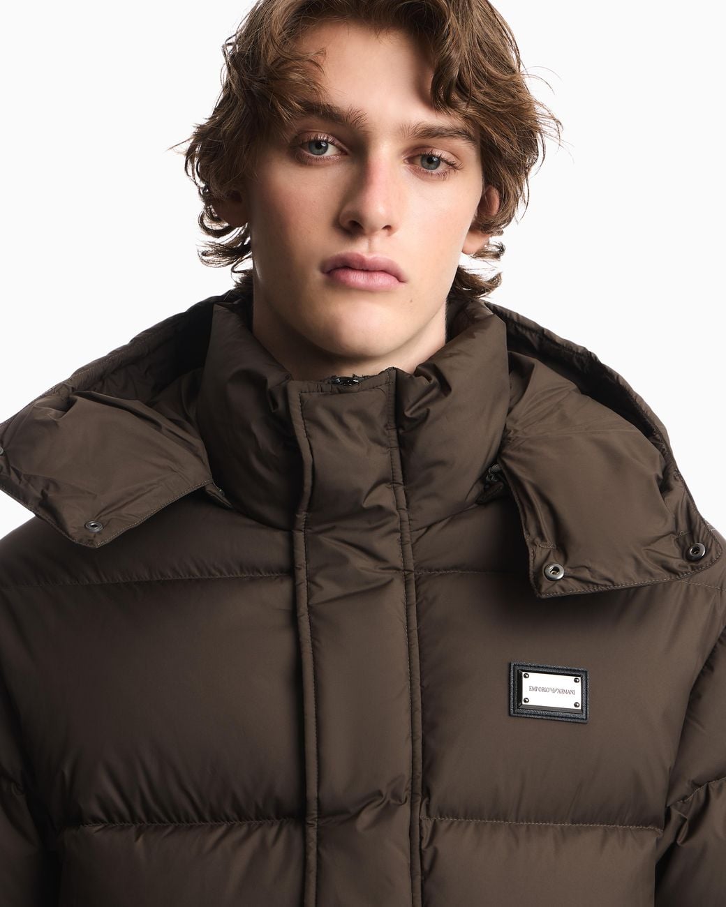 Emporio Armani Green Down Jacket for men