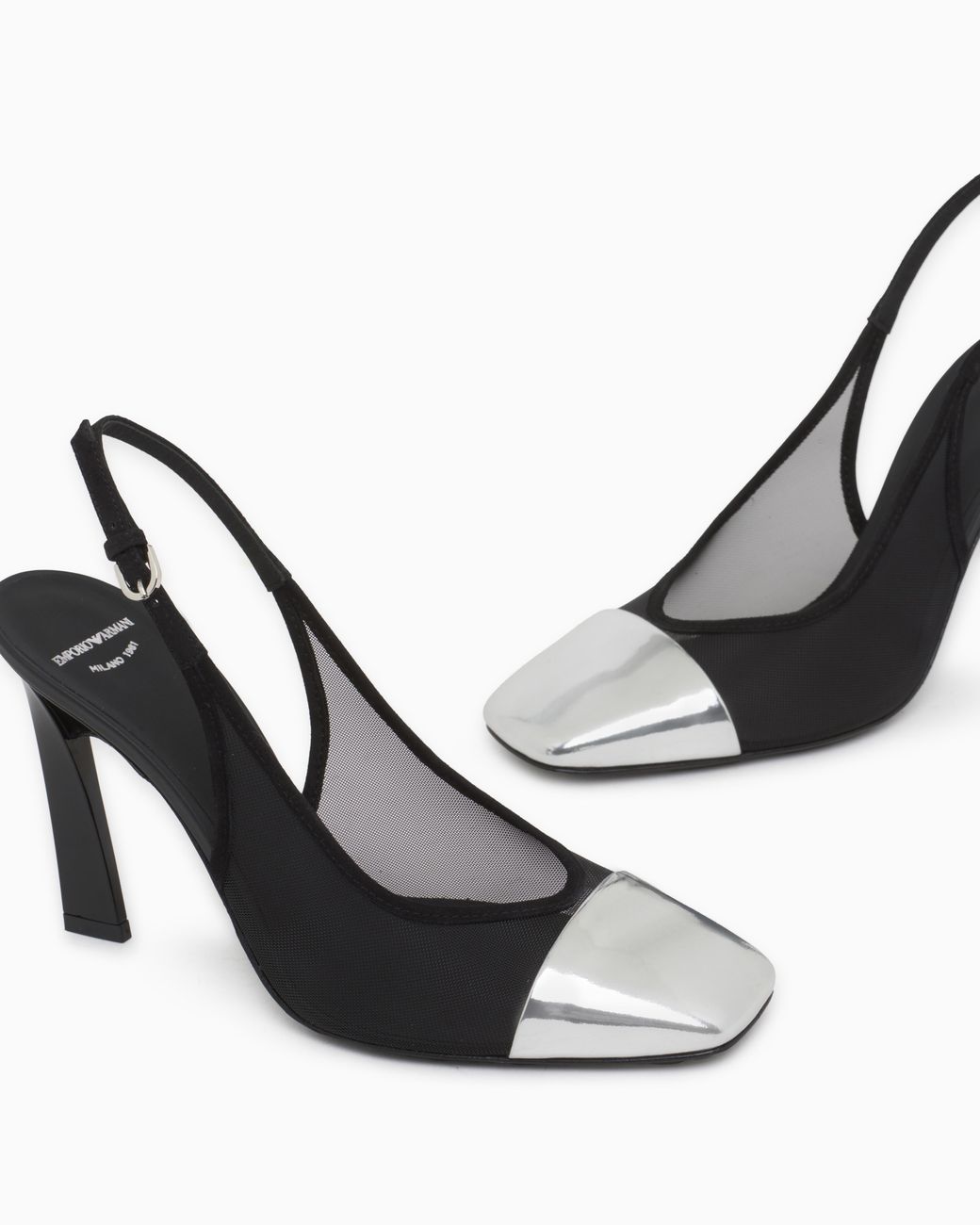 Emporio Armani White Slingback Heels