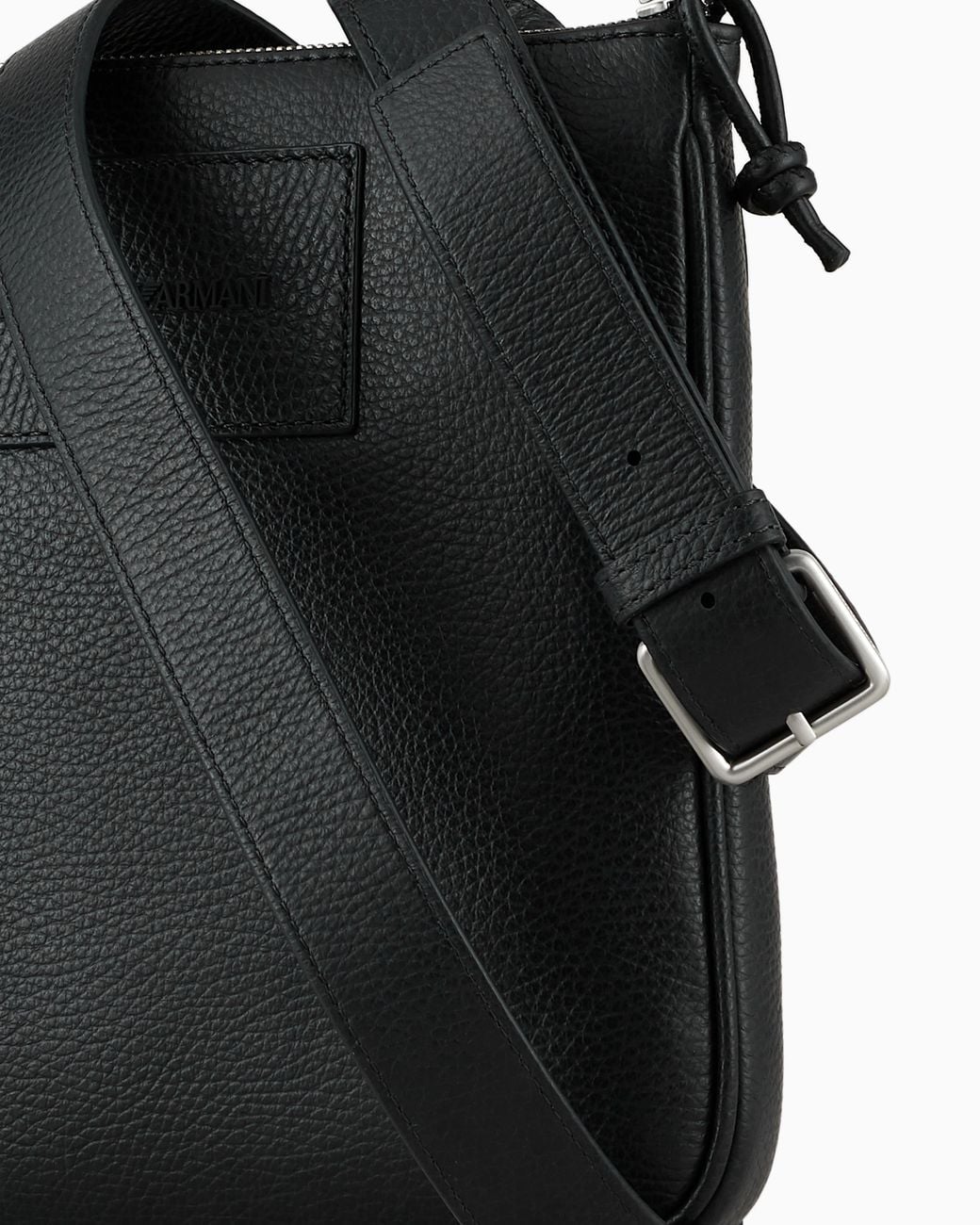 Emporio Armani Black Tumbled Shoulder Bag for men