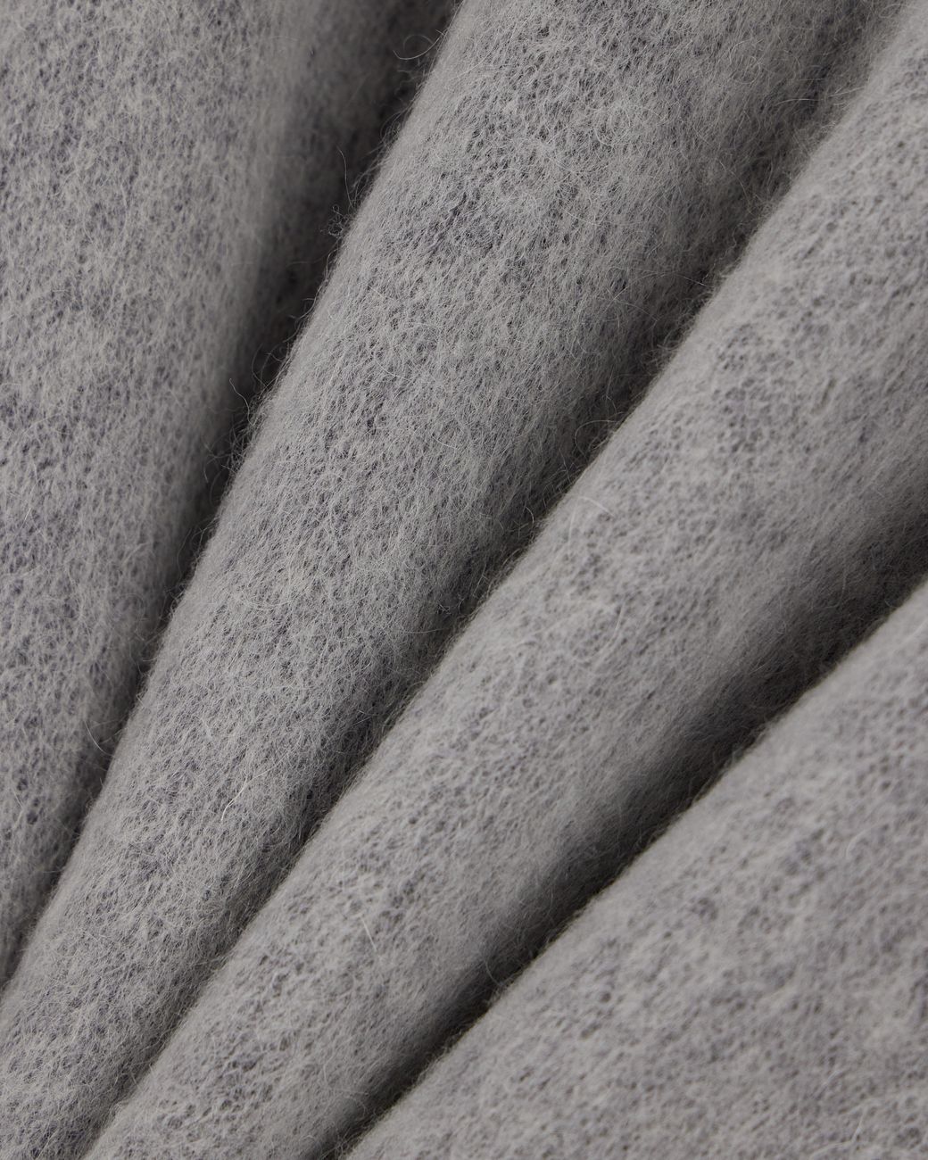 Emporio Armani Gray Brushed Mohair Blend Wool Sweater for men