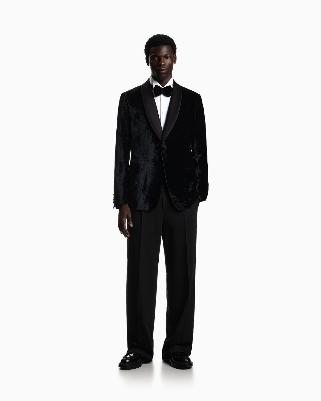 Emporio Armani White Tuxedo Shirt With Plastron for men