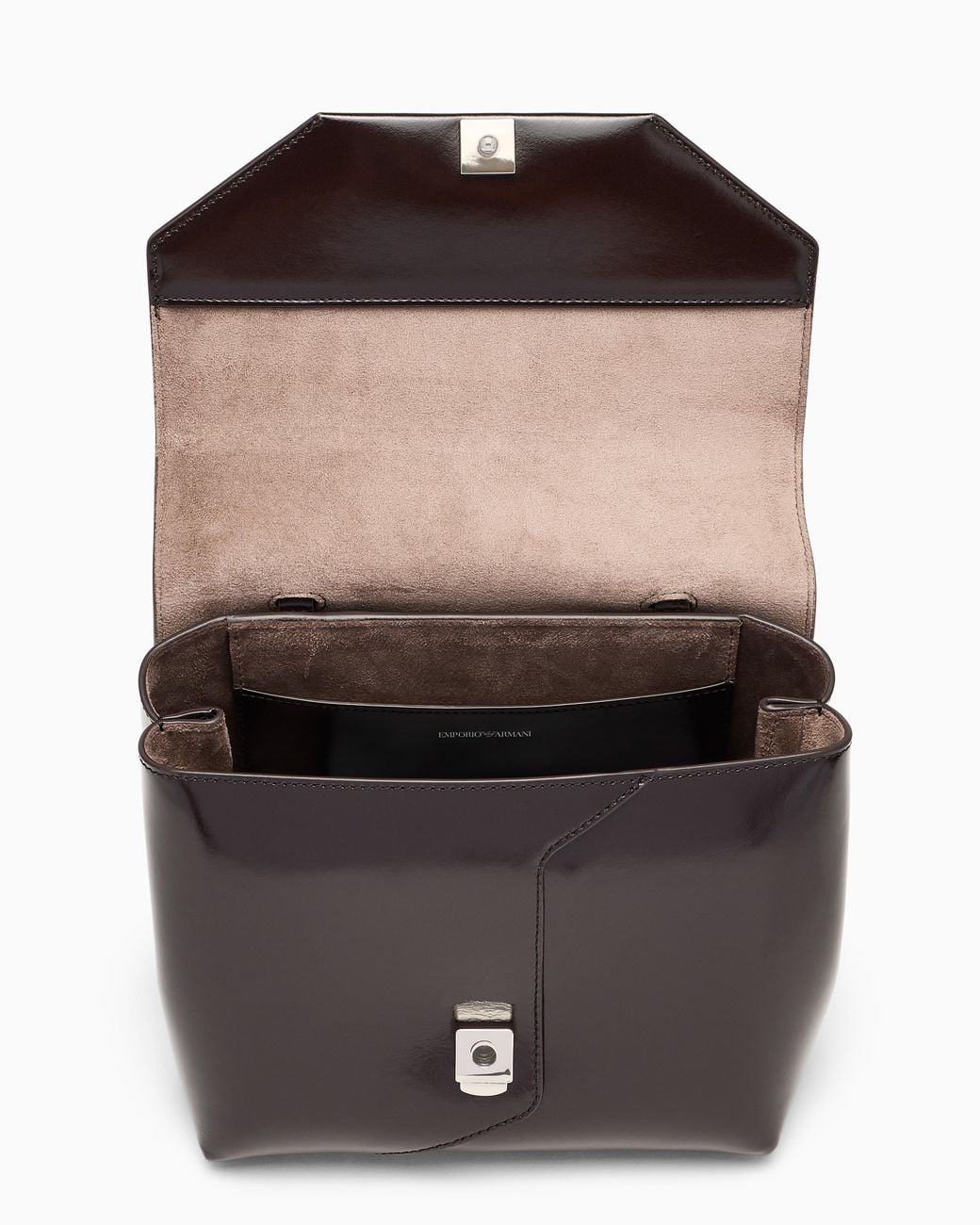 Emporio Armani Black 1981 Brushed Leather Mini Bag