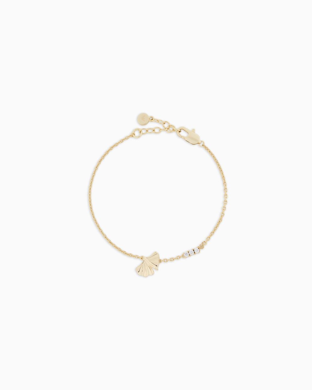 Emporio Armani White Tone Brass Id Bracelet