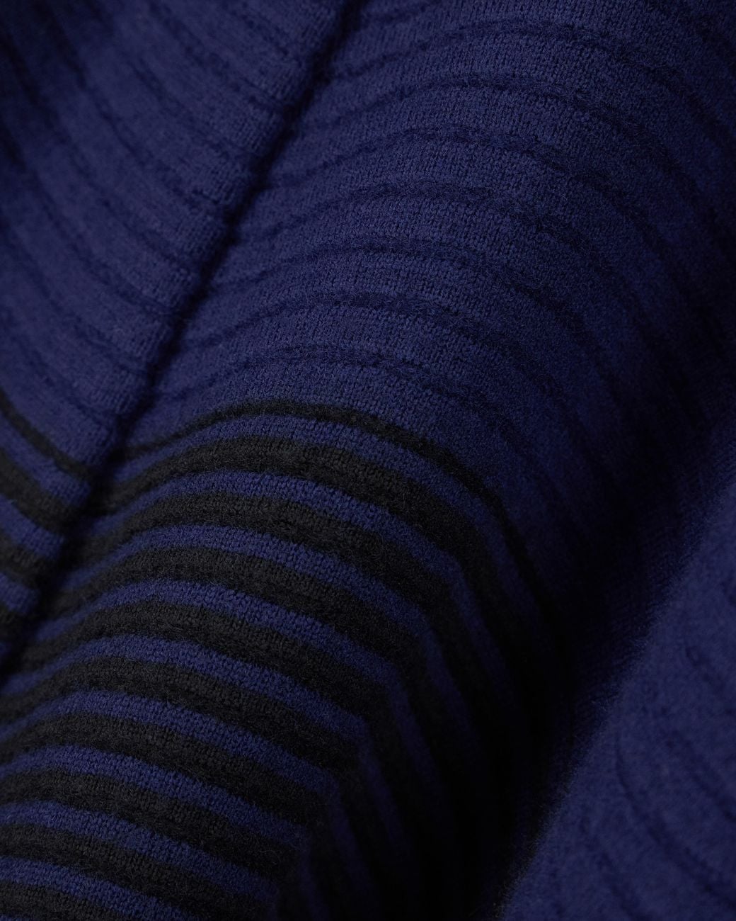 Emporio Armani Blue High Neck Cape